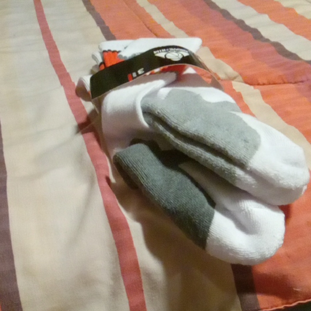 White and Gray Socks Boys Sock Brand New Brand Above the Rim